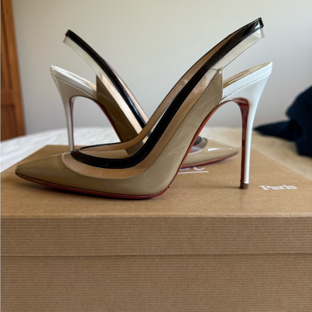 Christian Louboutin Paris Sling. Size 37